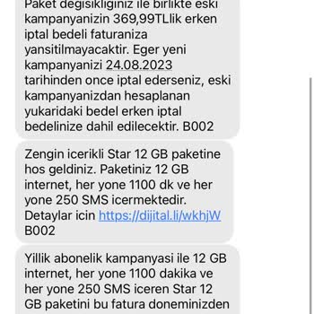 Turkcell Bilgi Dışında Paket Değişikliği