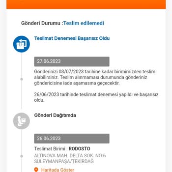 MNG Rodosto Şube Kargo Teslim Etmiyor