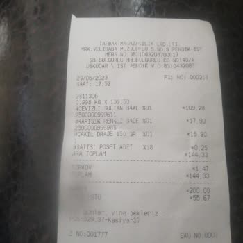 Tatbak Gıda Personelinin Saygısızlığı