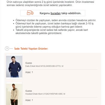 Trendyol&Guess Geçmiş Sezonlar İade Paramın Üzerine Yatılması Skandalı