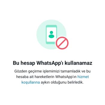 WhatsApp Hesap Yasaklanması