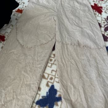 Stradivarius Keten Karışımlı Pantolon Leke Yaptı