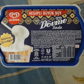 Algida Dondurma Değil, Süt Tozlu Buz.