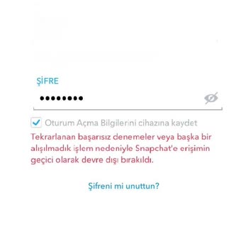 Snapchat Tekrarlanan Başarısız Denemeler