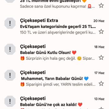Çiçek Sepeti İstek Dışı Reklam Mailleri
