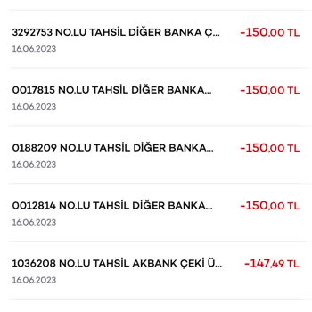 Akbank Çek Takas Adı Altında Ücreti