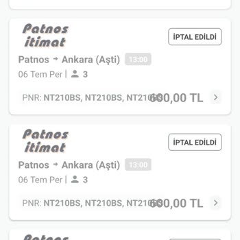 Patnos İtimat Son Gün Biletlerin İptal Edilmesi