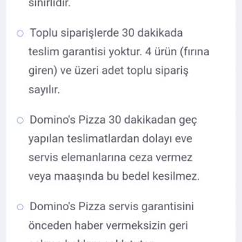 Domino's Pizza 30 Dakika Kuralı