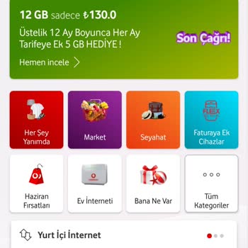 Vodafone Tarifeye Ek 5 GB
