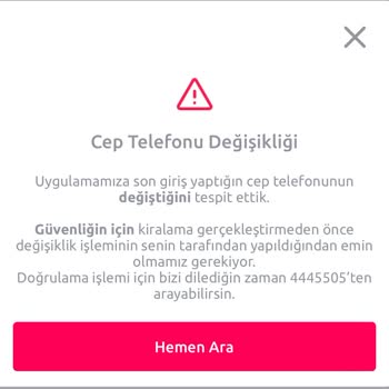 Tiktak Telefon Değişikliği Hatası