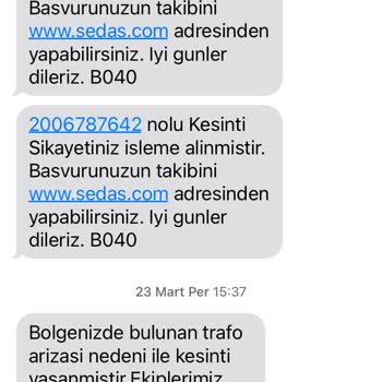 SEDAŞ Vermesi Gereken Hizmeti Veremiyor