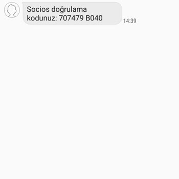 Socios.com Socios Da Alakam Olmamasına Rağmen Doğrulama Kodu Geliyor