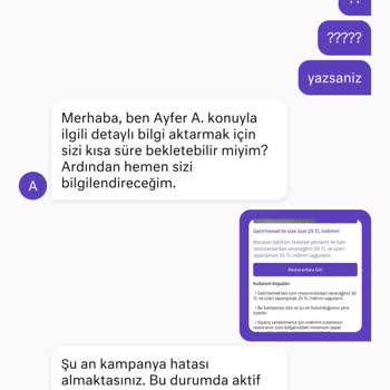 GetirYemek Getir Kampanya Varmış Gibi Davranıp Kampanyasız Para Aldı