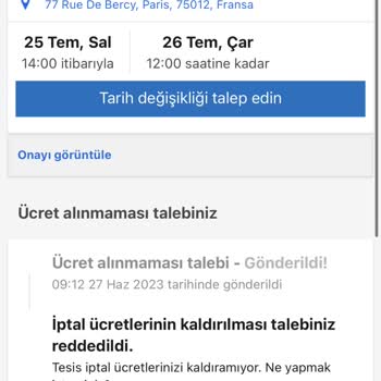 Booking Rezervasyon İptal Sorunu