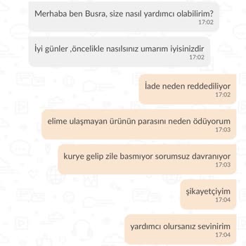 Trendyol Yemek Trendyol Yemeğin Para İadesini Yapmaması
