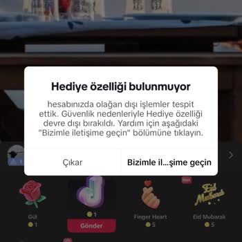 TikTok Olağan Dışı İşlem Uyarısı