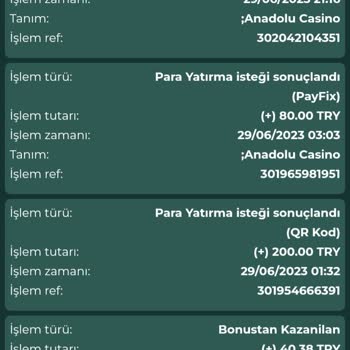 Anadolu Casino Bonuslarımın Hakkıyla Verilmemesi