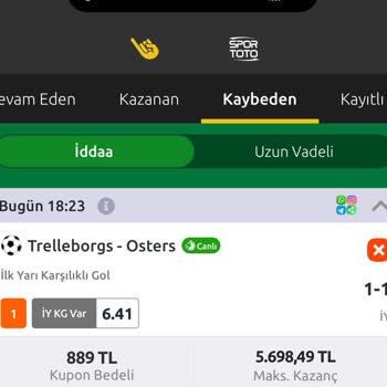 Bilyoner Hatalı Skor Gösterme