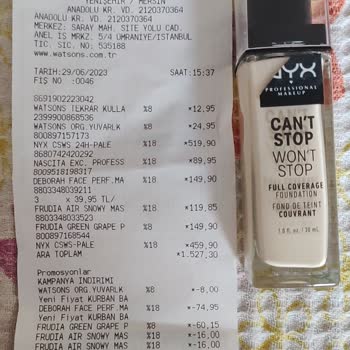 Watsons Açılmış Ürün İadesi Ve Personelin Yetersiz Olması!