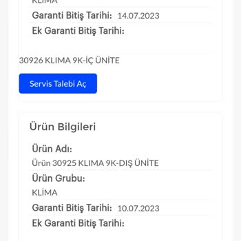 Beko Klima Ek Garanti