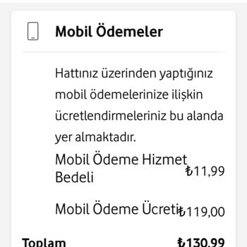 Vodafone Fatura İadesi Talebi