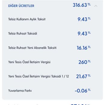 Turkcell Fatura Tutarına Eklenen Vergi