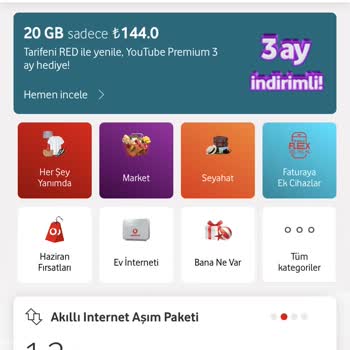 Vodafone Tarife Aşımı Sorunu
