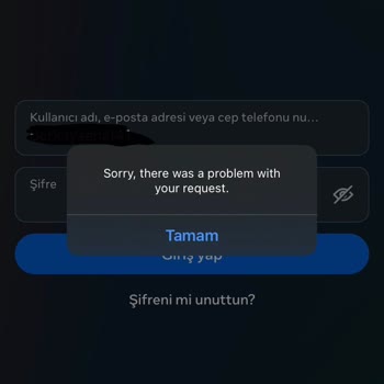 Instagram Sorry... Hatası