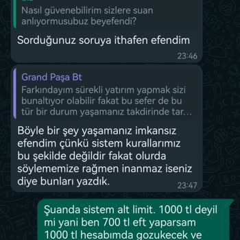 GrandPashaBet Alt Limit Problemi