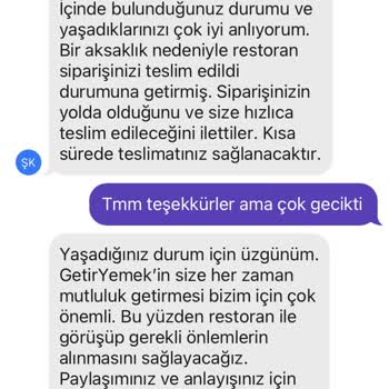 Getir Burger King Yemek Siparişi Gelmedi