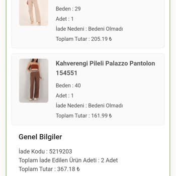 Modamizbir.com Modamız Bir İadede Bayağı Sıkıntılı