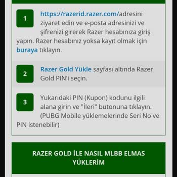 Vodafone Mobil Ödeme Ve Razer Gold