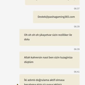 PashaGaming Ödememi Sildi Ve Ödeme Yapmıyor