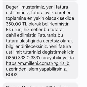 Millenicom Fazla Fatura Ücreti Alıyor