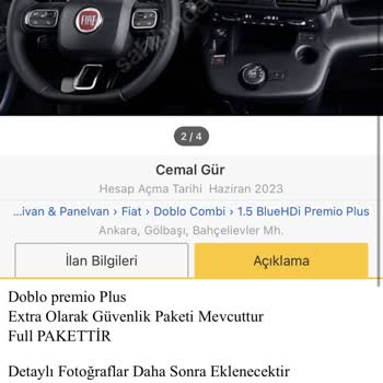Fiat Araç Satışta Değil Demelerine Rağmen Araç Trafikte Ve Sarı Sitede