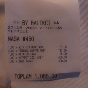 Paysage Restaurant (Kalamış) Menü Ve Fiyat Uyumsuzlukları