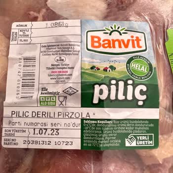 Banvit Tavuk Pirzolanın Bozuk Olması Hakkında