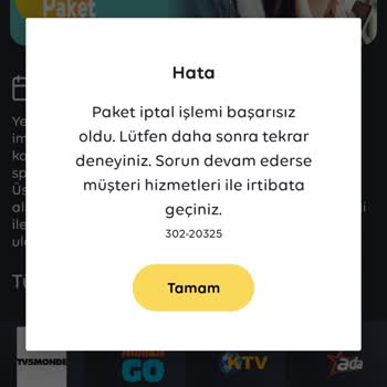 Turkcell TV+ Üyeliği İptali