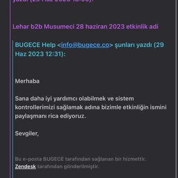 BUGECE İptal İade İşlemi