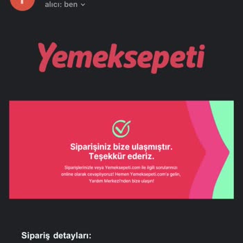 Yemeksepeti Siparişi ve Yaşanan Sorunlar