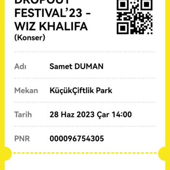 Biletinial.com Wiz Khalifa İptal Geri Ödeme