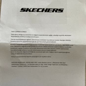 Skechers Ayakkabının 22 Günde Deforme Olması