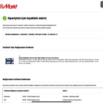 Media Markt Ücreti Ödenmiş Macbook Air Siparişini Teslim Etmiyor