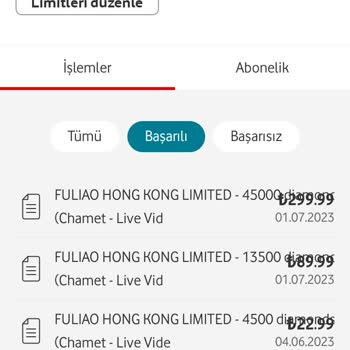 Chamet Aldığım Ürünün Başarısız Olup Faturama Yansıması