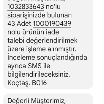 Koçtaş Para İadesi Yapmaması