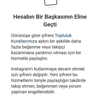 Instagram Şifre Değişikliği İstiyor İzin Vermiyor!