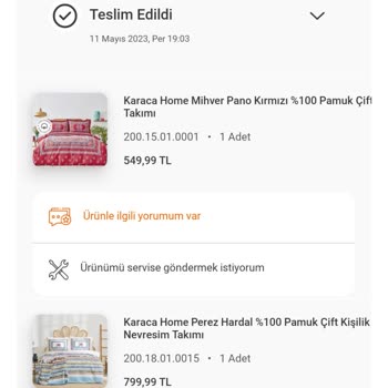 Karaca Home Alınan Kargonun Teslim Edilmemesi