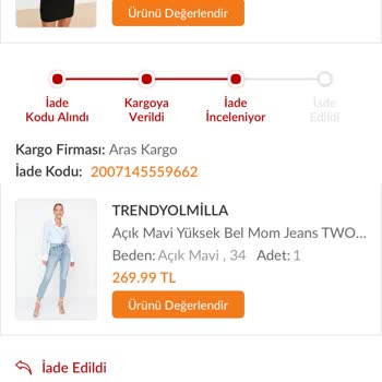 Trendyol Eksik İade Ücreti Yapıyor