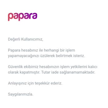 Papara Para Transferi Sorunu