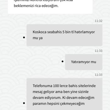 Sea Bahis Kazanmış Olduğum Parayı Yatırmıyor.